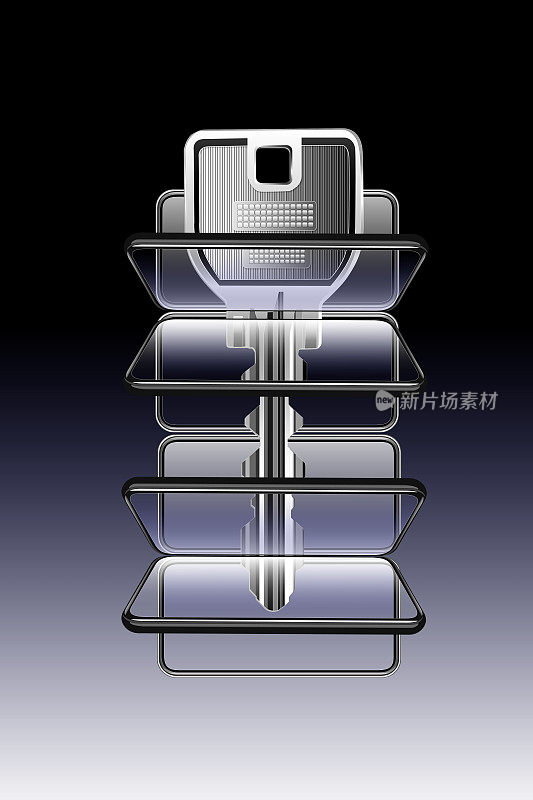 智能手机和安全钥匙通过社交网络连接