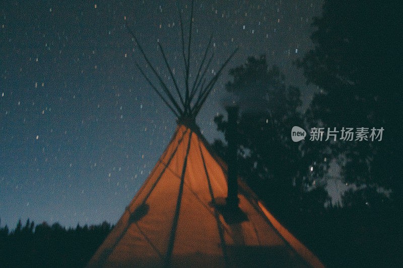 星夜的帐篷露营