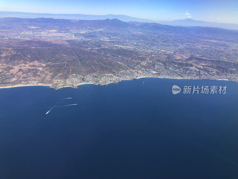 南加州海岸线鸟瞰图