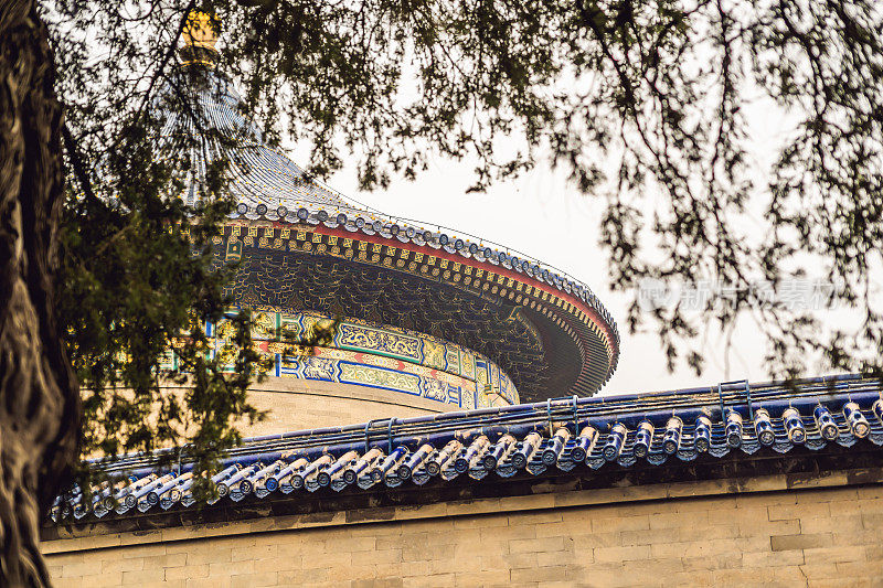 在北京的天坛。北京的主要景点之一