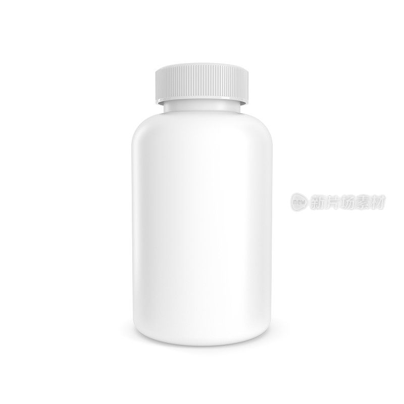 空白白色药丸补充药瓶