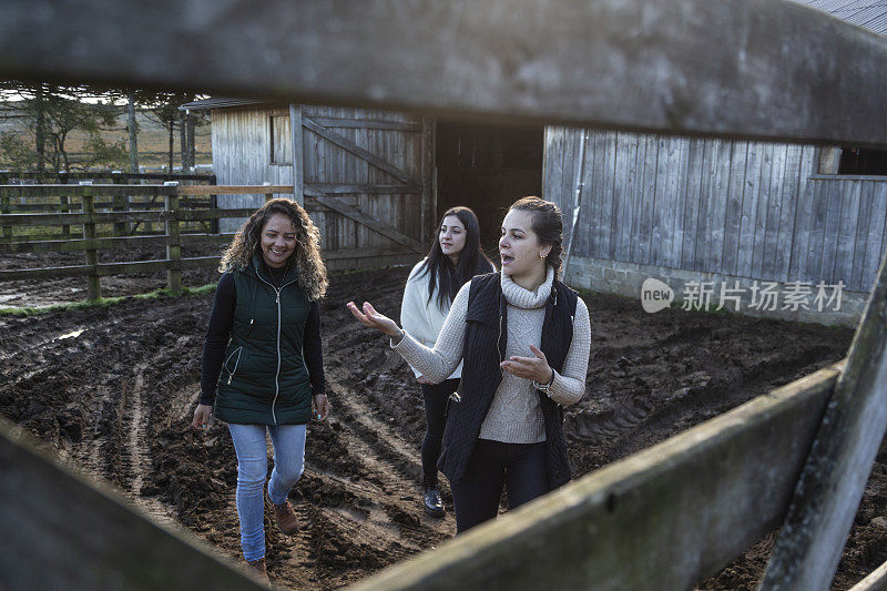 路过农场牧场的女人