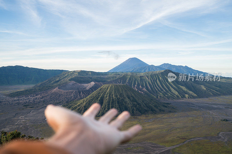 印度尼西亚Bromo国家公园的火山景观