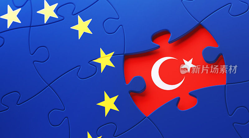 欧盟和土耳其国旗拼图