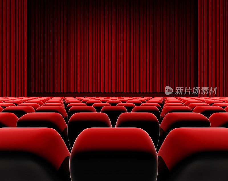 电影院或电影院的屏幕座位。