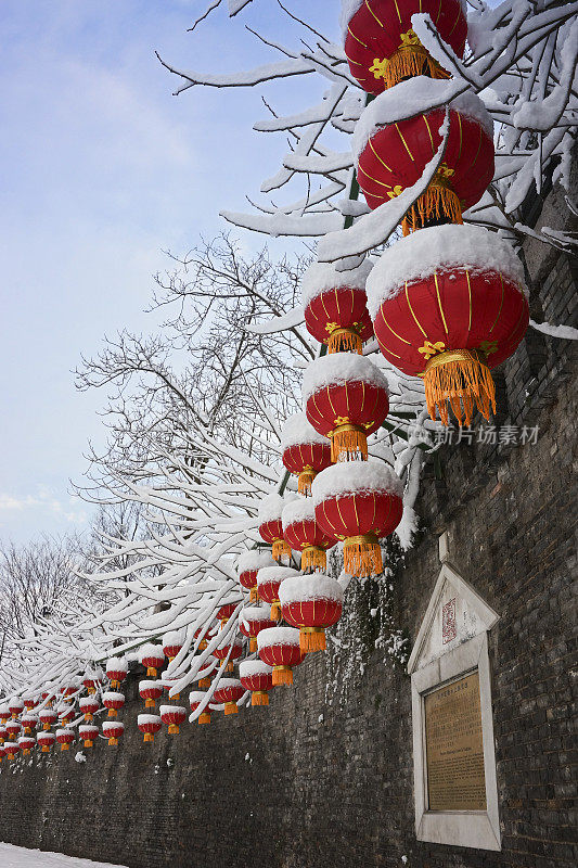 冬天的中国灯笼