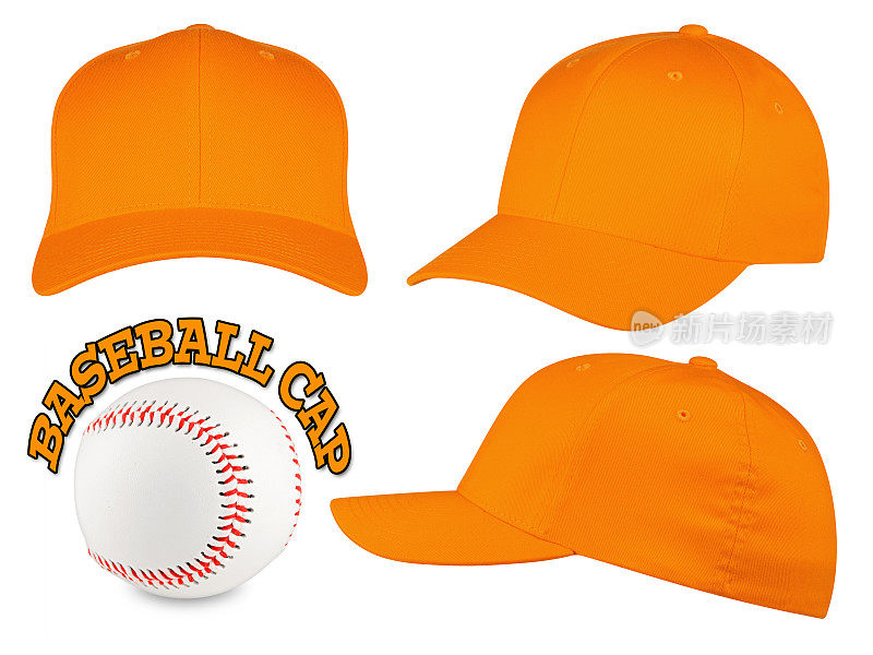 橙色棒球帽套装