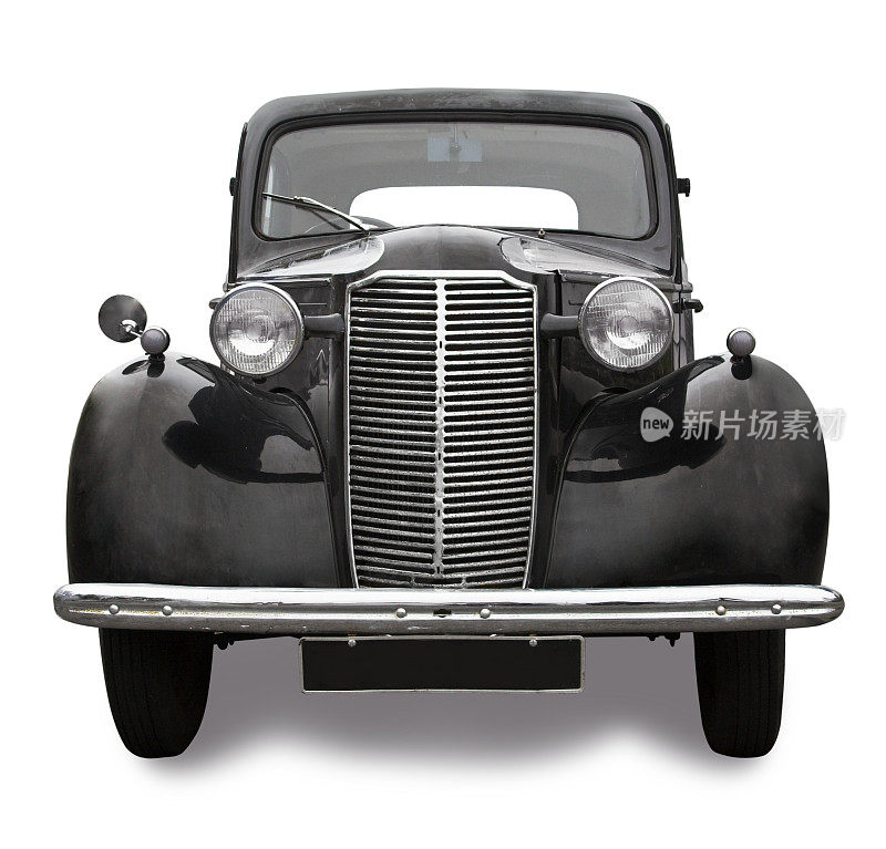 20世纪30年代英国老式黑色轿车