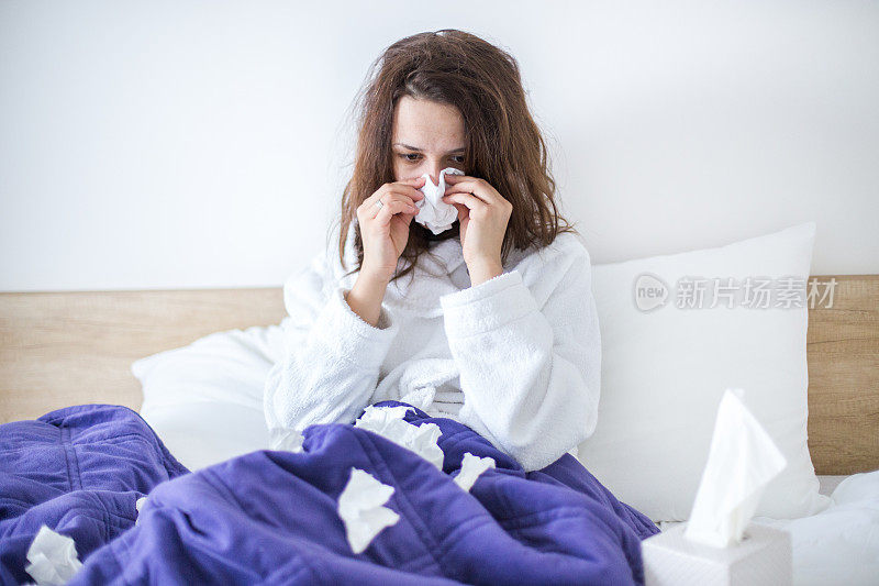 卧病在床的女人