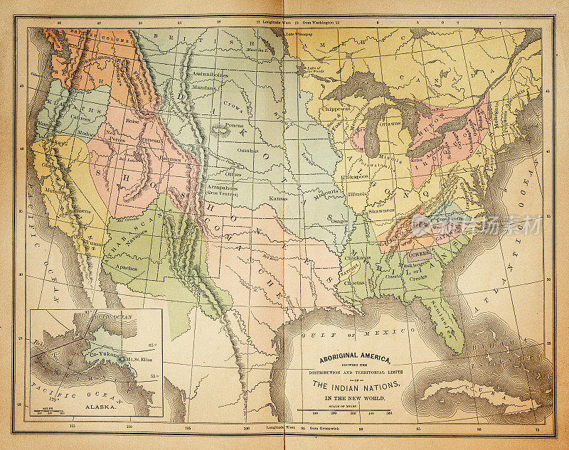 美国地图1876年