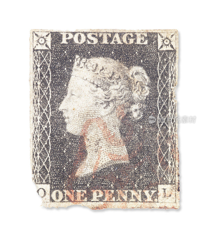 英国第一枚邮票——黑便士