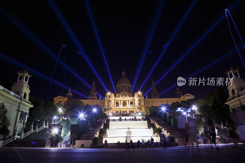 巴塞罗那夜景，西班牙