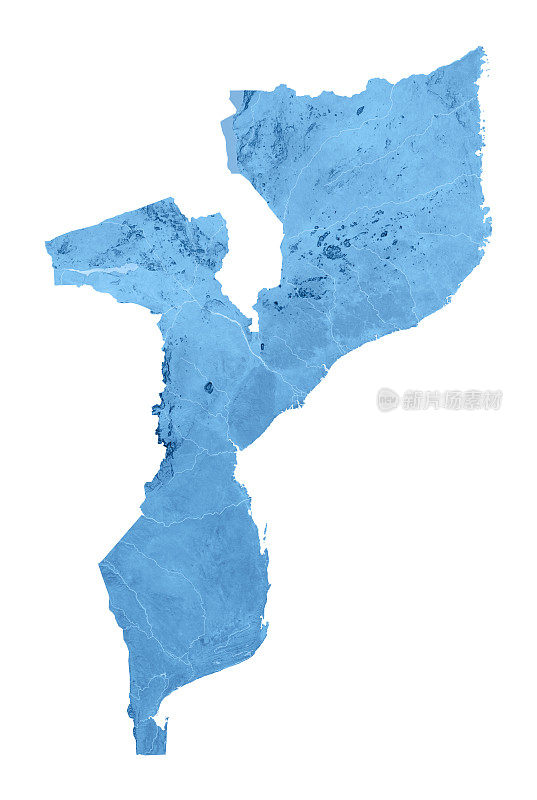 莫桑比克地形图孤立