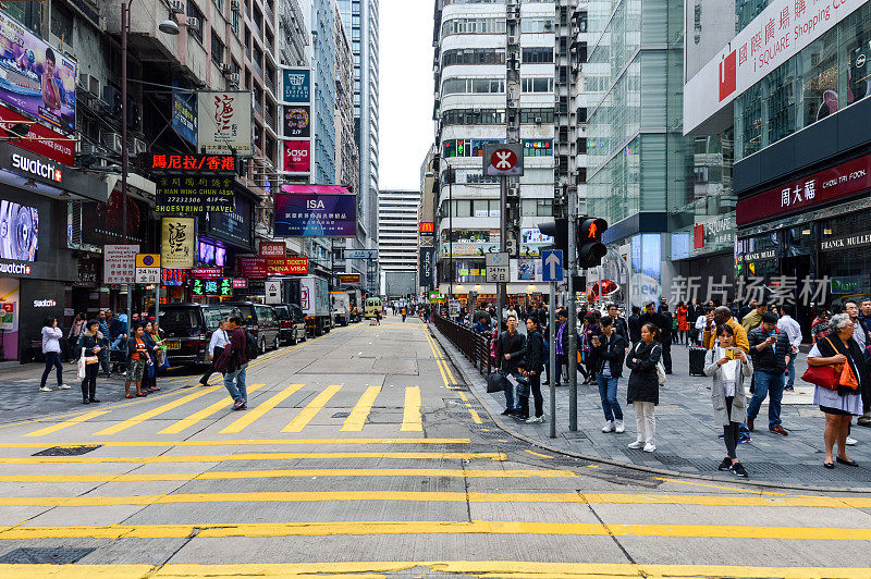 香港热闹的街景