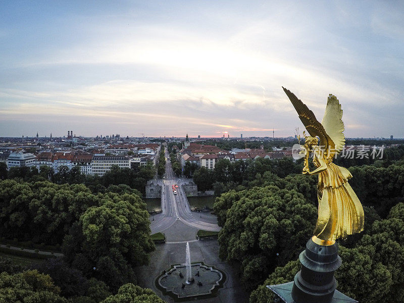 德国慕尼黑和平天使的近景