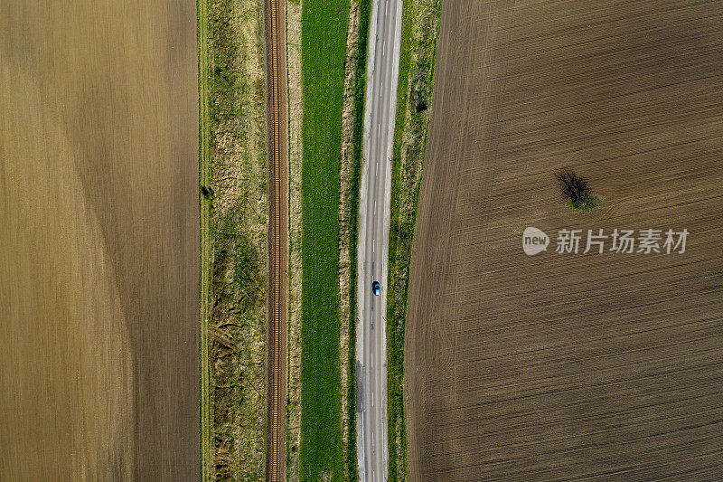 铁路鸟瞰图