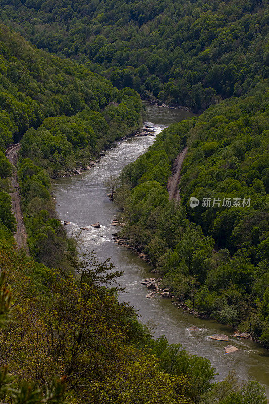 西弗吉尼亚州新河峡谷的一段。
