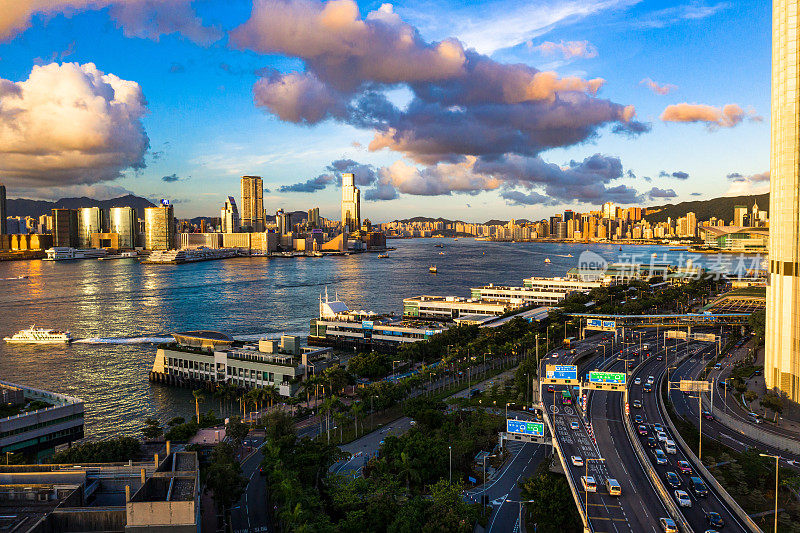 香港市区鸟瞰图