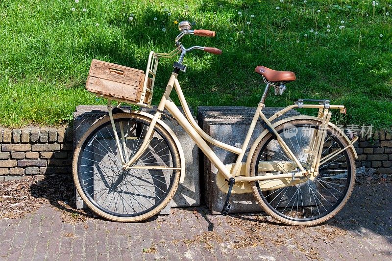 停放的自行车与自行车集装箱