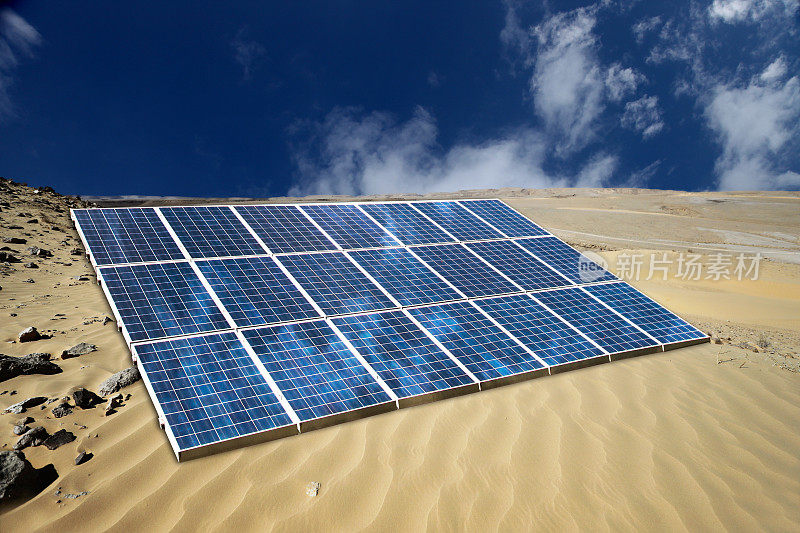 太阳能电池板，可再生能源，可持续资源