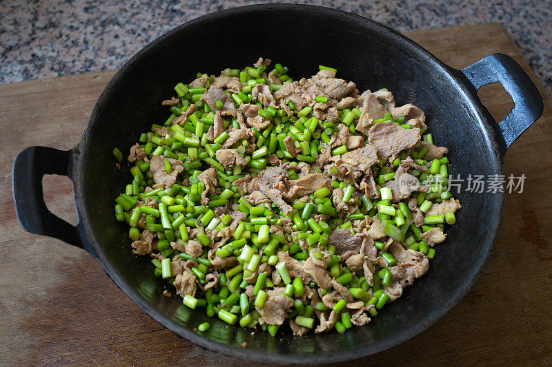 中餐:蒜茸和猪肉丝