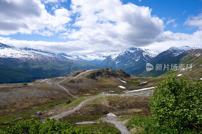 在阿拉斯加基奈峡湾国家公园的出口冰川徒步旅行