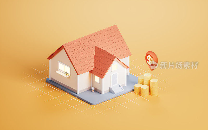 投资概念住宅，3d效果图。