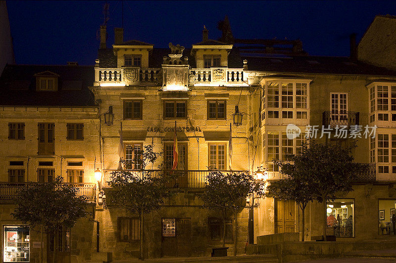 西班牙加利西亚卢戈省维韦罗古城大厅。