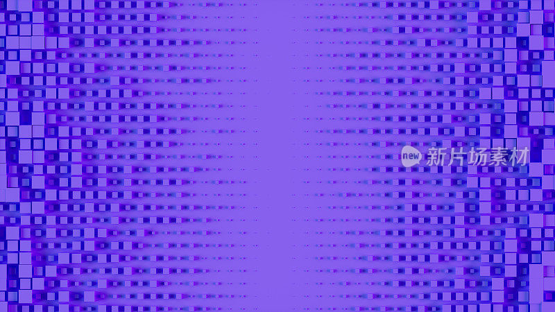 抽象紫色立方体形状背景网格图案，区块链技术