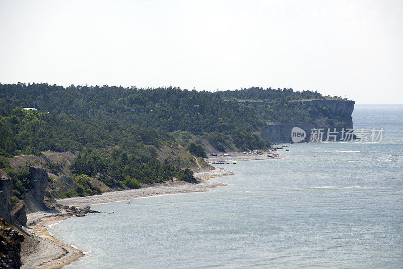 瑞典戈特兰岛的海岸线