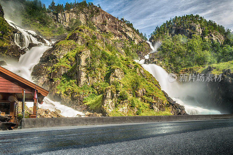 Latefossen瀑布、挪威