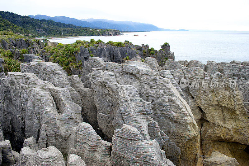 煎饼岩，Punakaiki，西海岸，新西兰