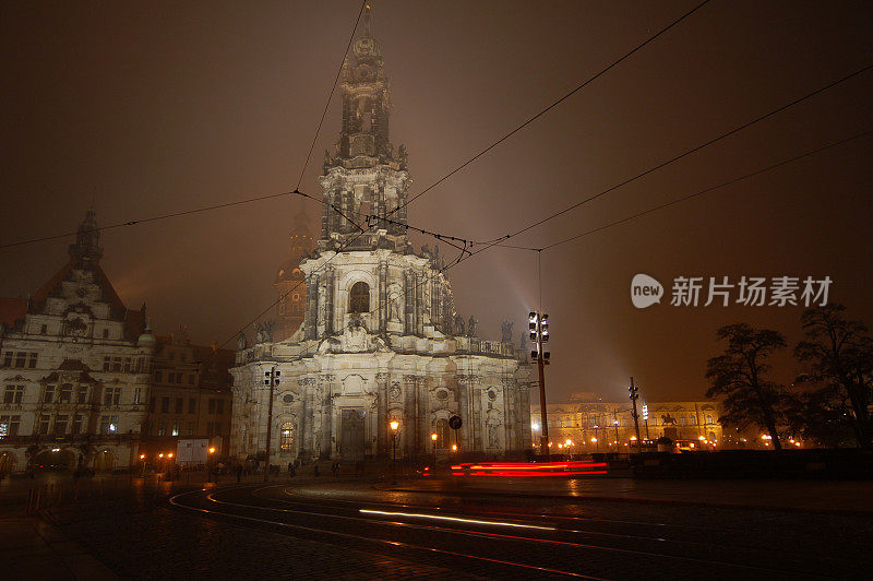 德累斯顿城市景观与易北桥