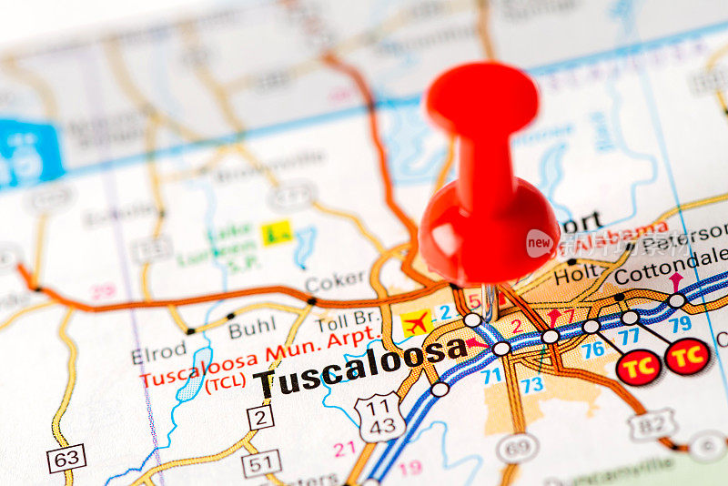 美国首都城市地图系列:塔斯卡卢萨，MS