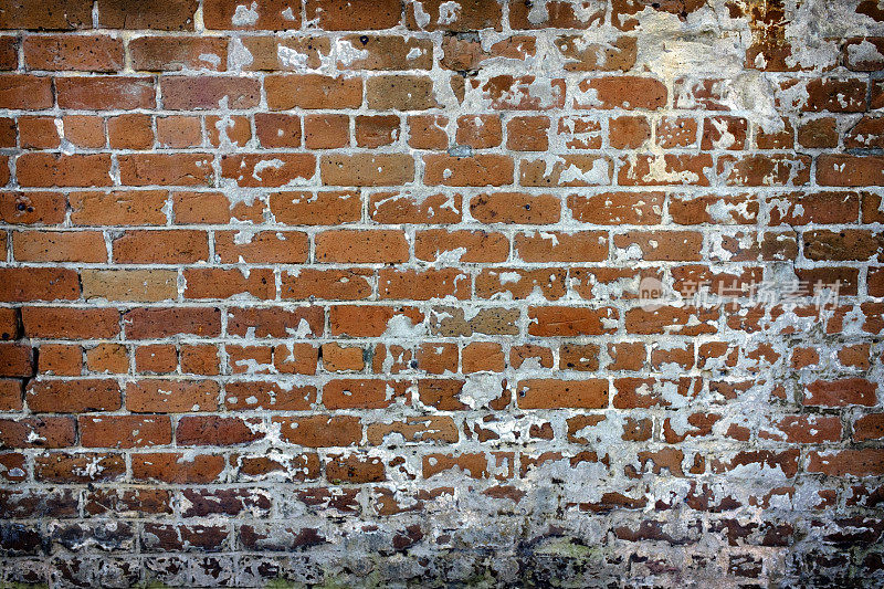 老风化砖墙背景