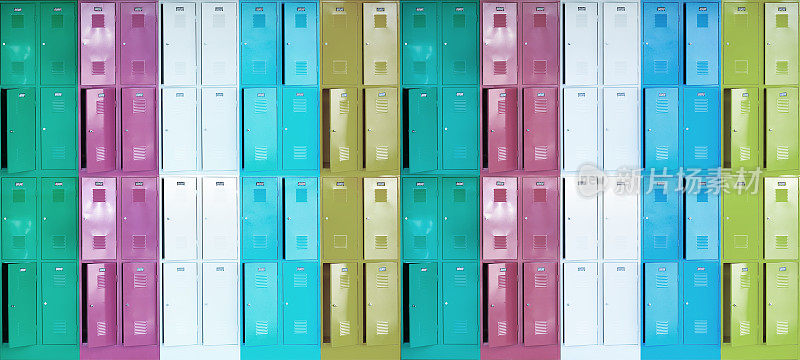 色彩斑斓的储物柜