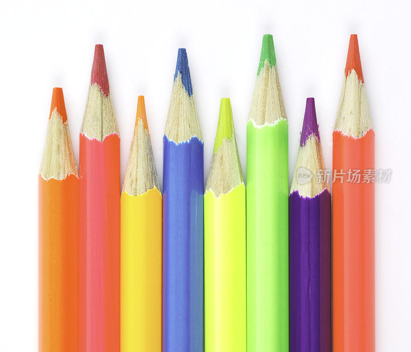 霓虹灯彩色铅笔