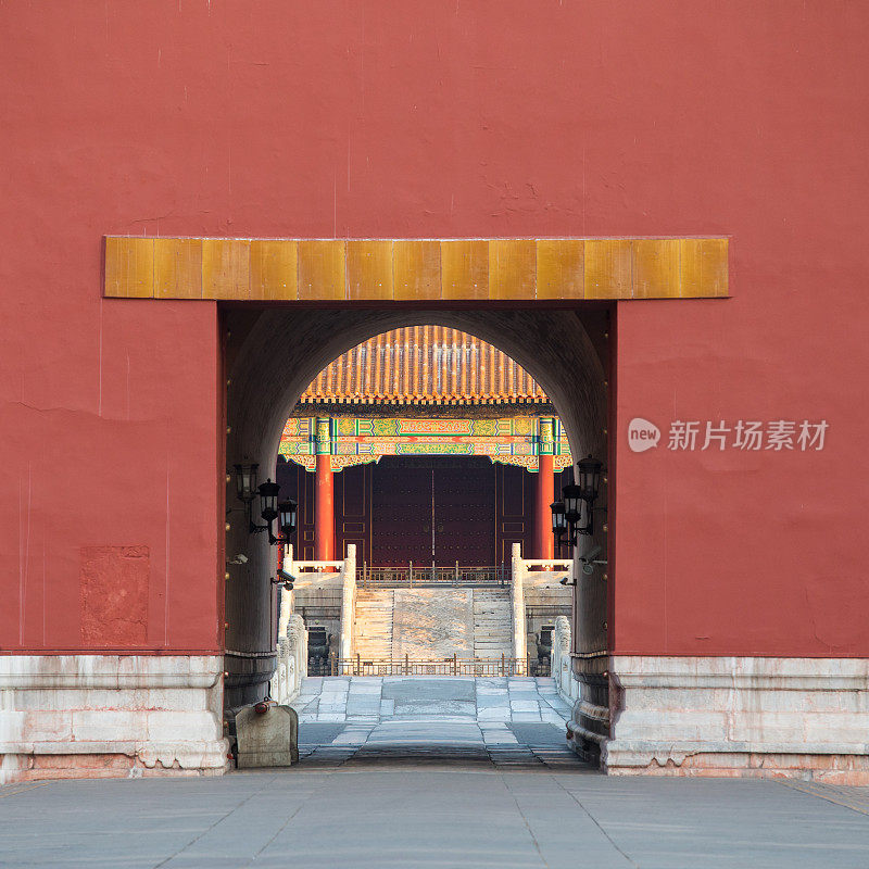 中国北京的紫禁城城墙
