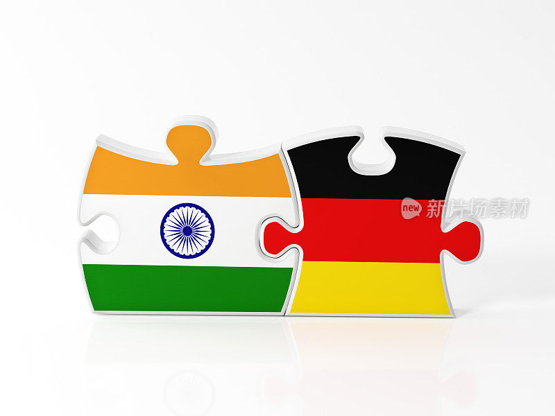 有印第安和德国国旗纹理的拼图