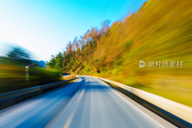 高山模糊运动道路