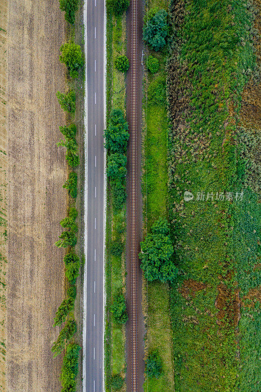 铁路鸟瞰图