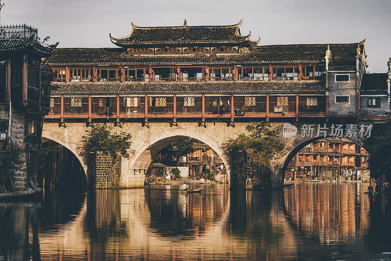 凤凰古城风光，湖南，中国