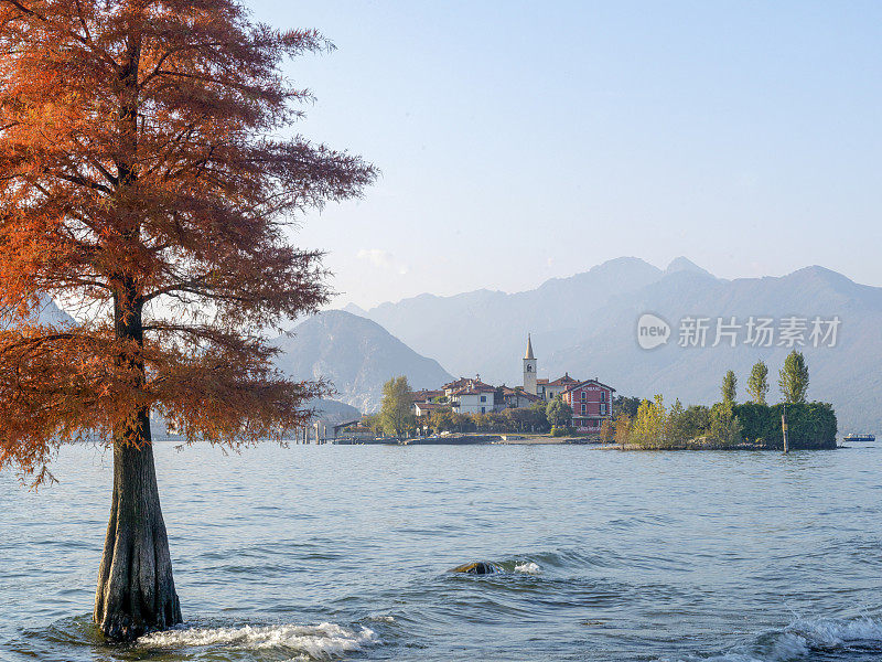 伊索拉贝拉的马焦雷湖风景