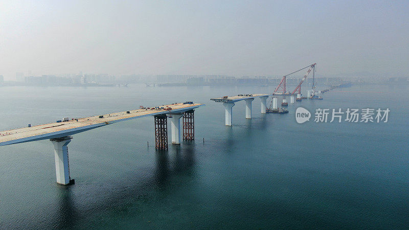 分段建造的跨海大桥