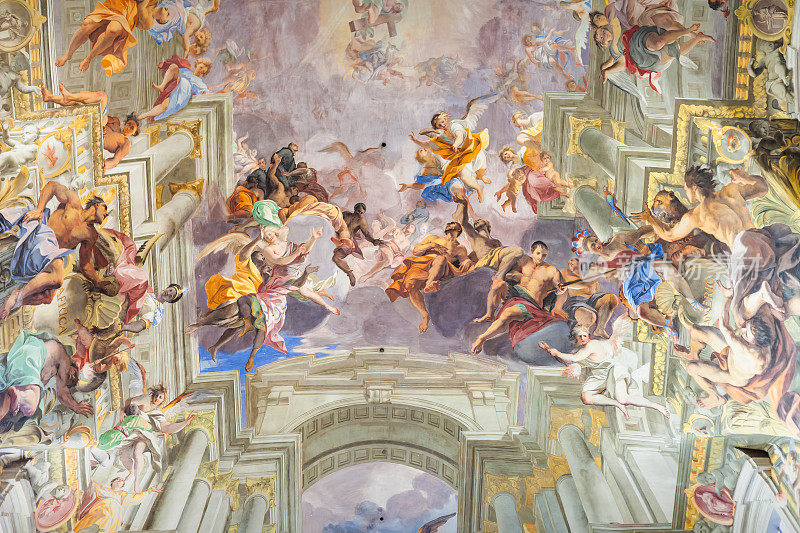 圣依纳爵教堂圣依纳爵罗马意大利天花板壁画