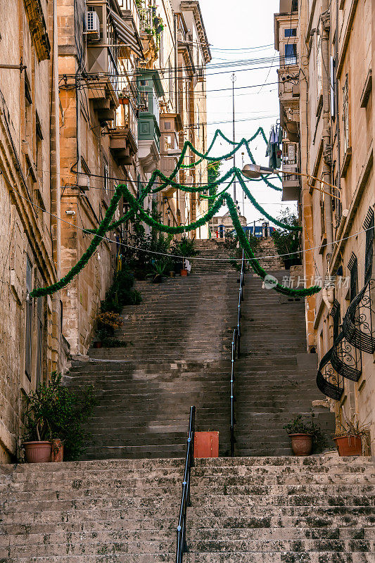 马耳他比古的上坡楼梯