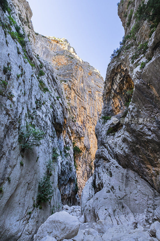 Gorropu峡谷，位于意大利撒丁岛中东部的Supramonte地区