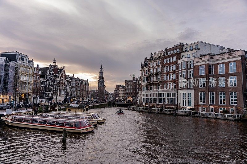 阿姆斯特丹，运河，船