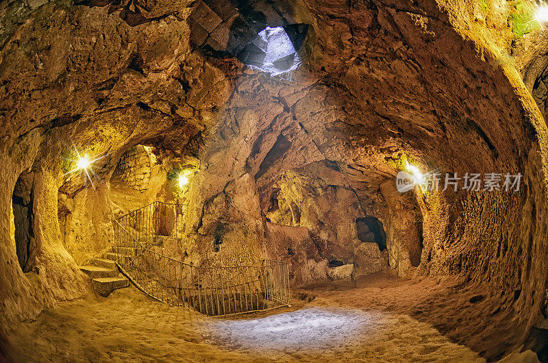 卡帕多西亚的地下城Derinkuyu洞穴