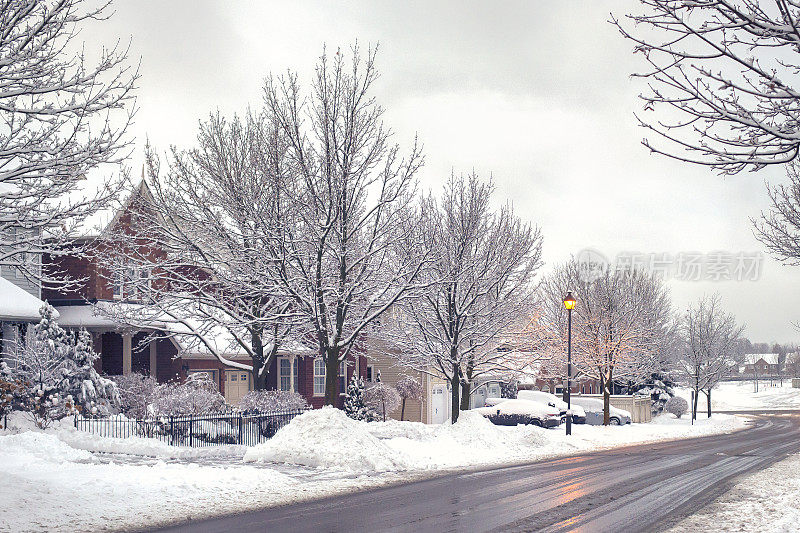 冬天的街景